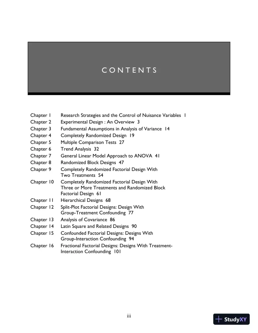 Solution Manual for Experimental Design: Procedures for the Behavioral Sciences , 4th Edition, page 3