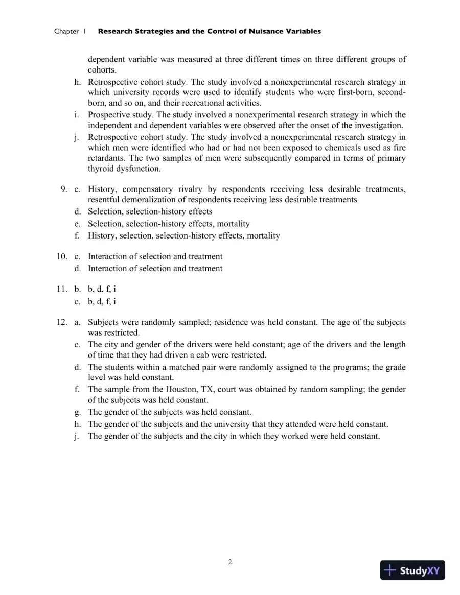 Solution Manual for Experimental Design: Procedures for the Behavioral Sciences , 4th Edition, page 5