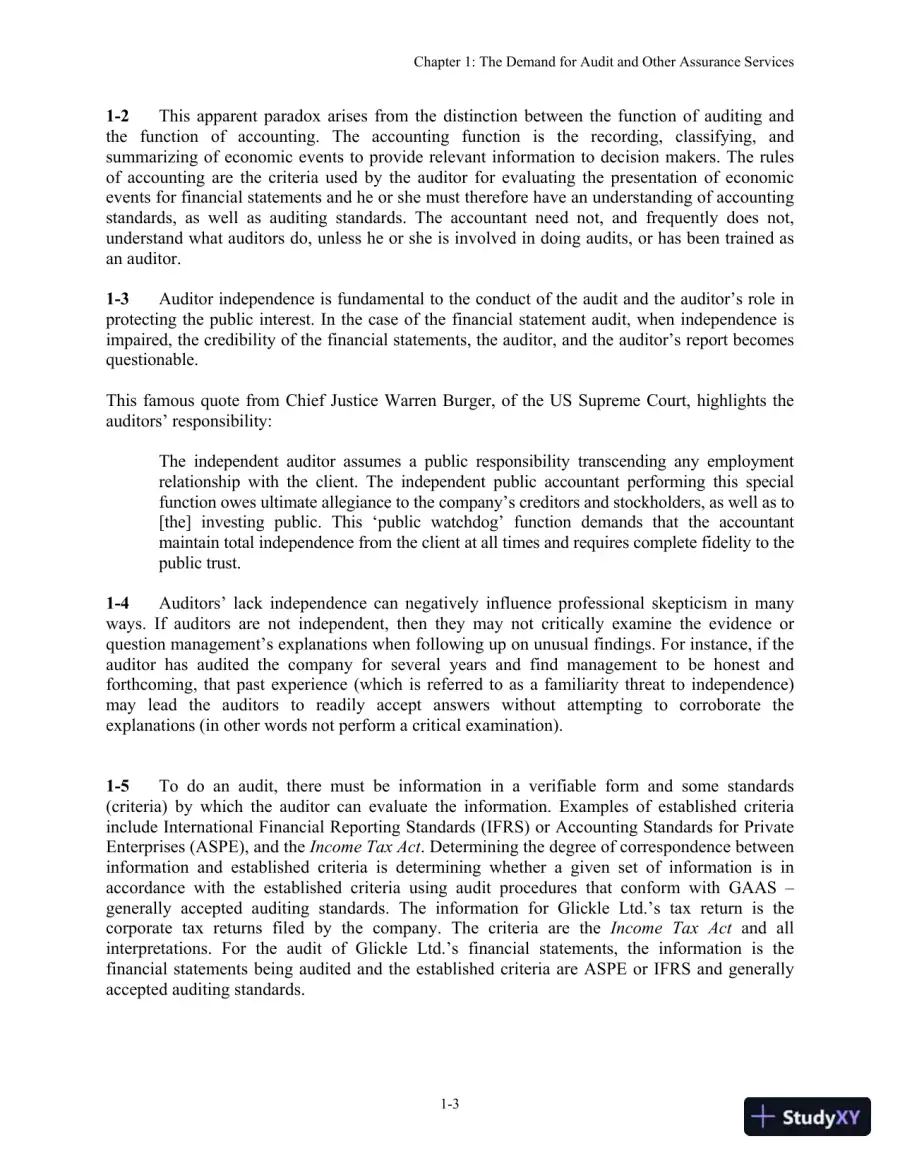 Auditing: The Art And Science Of Assurance Engagements, Fourteenth Canadian Edition Solution Manual, page 6