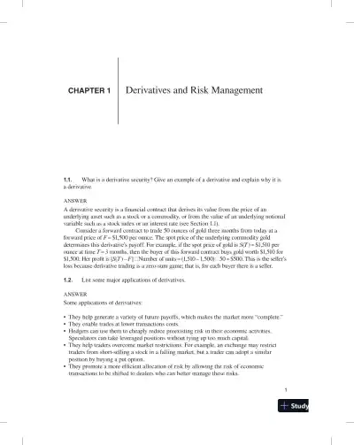 An Introduction to Derivative Securities, Financial Markets, and Risk Management, 1st Edition Solution Manual - Page 5 preview image