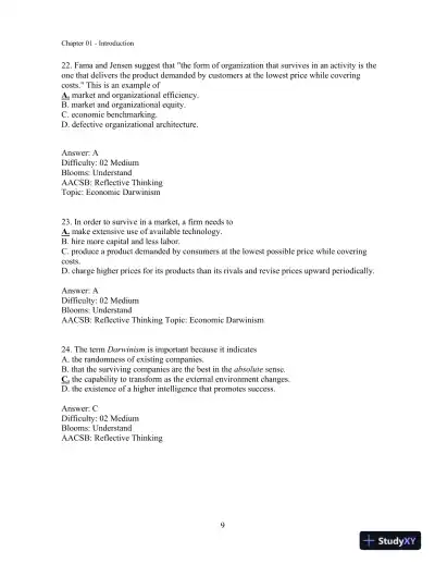 Managerial Economics and Organizational Architecture, (Irwin Economics) 6th Edition Test Bank - Page 10 preview image