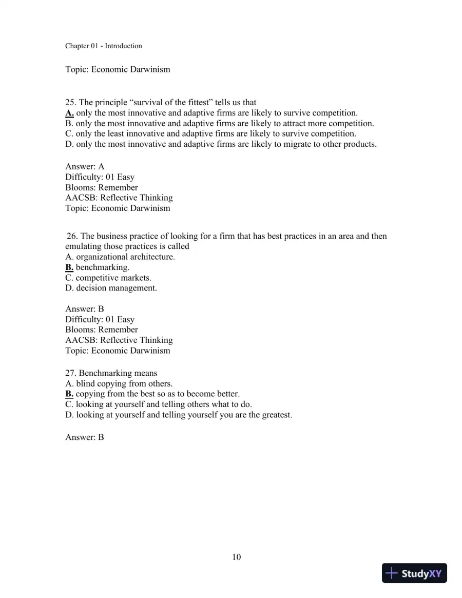 Managerial Economics and Organizational Architecture, (Irwin Economics) 6th Edition Test Bank, page 11