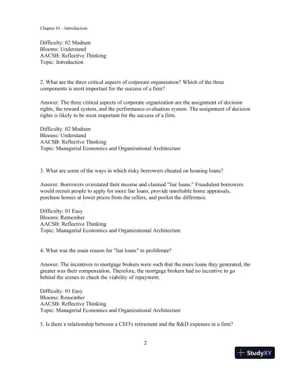 Managerial Economics and Organizational Architecture, (Irwin Economics) 6th Edition Test Bank - Page 3 preview image