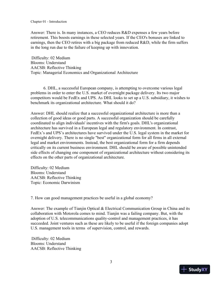 Managerial Economics and Organizational Architecture, (Irwin Economics) 6th Edition Test Bank, page 4