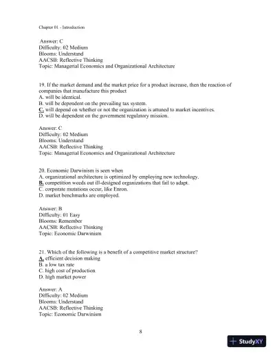 Managerial Economics and Organizational Architecture, (Irwin Economics) 6th Edition Test Bank - Page 9 preview image