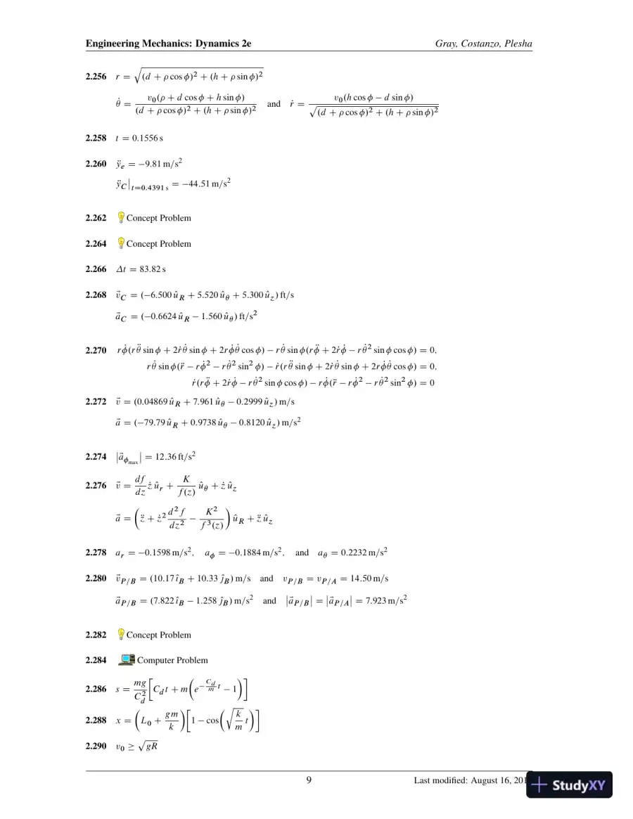 Solution Manual for Engineering Mechanics: Dynamics, 2nd Edition, page 10