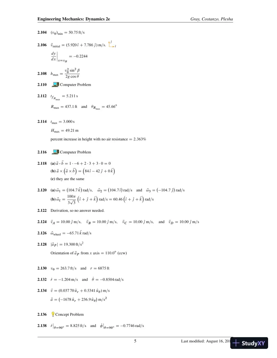 Solution Manual for Engineering Mechanics: Dynamics, 2nd Edition, page 6