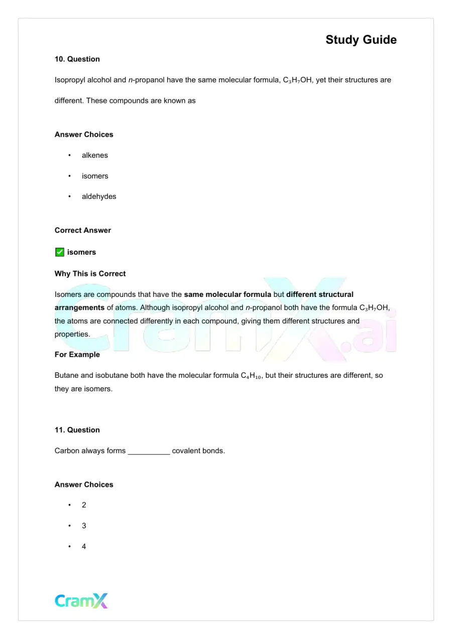 Chemistry - Organic Compounds, page 7