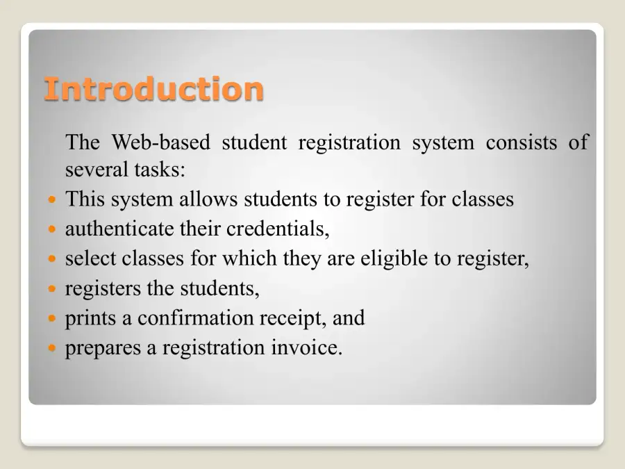 Project Plan - Web-Based Student Registration System, page 2