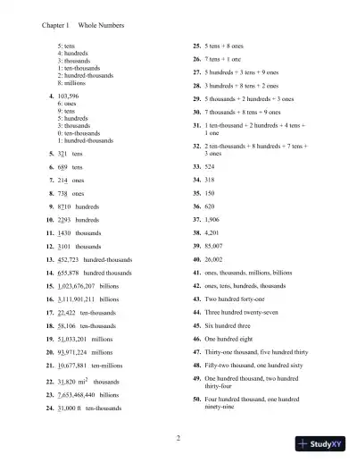Prealgebra and Introductory Algebra 1st Edition Solution Manual - Page 3 preview image
