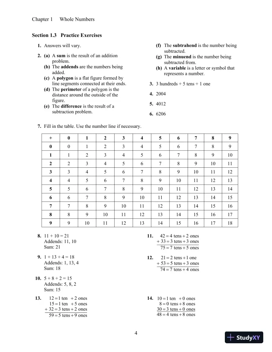 Prealgebra and Introductory Algebra 1st Edition Solution Manual, page 5