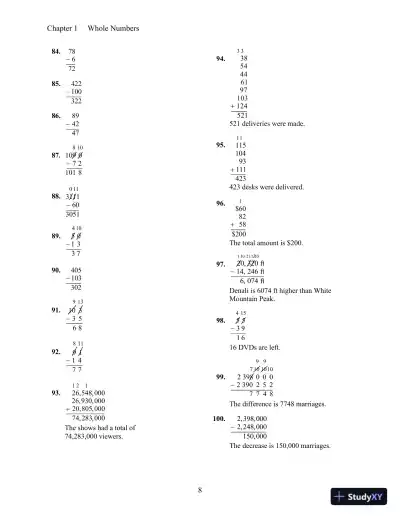 Prealgebra and Introductory Algebra 1st Edition Solution Manual - Page 9 preview image