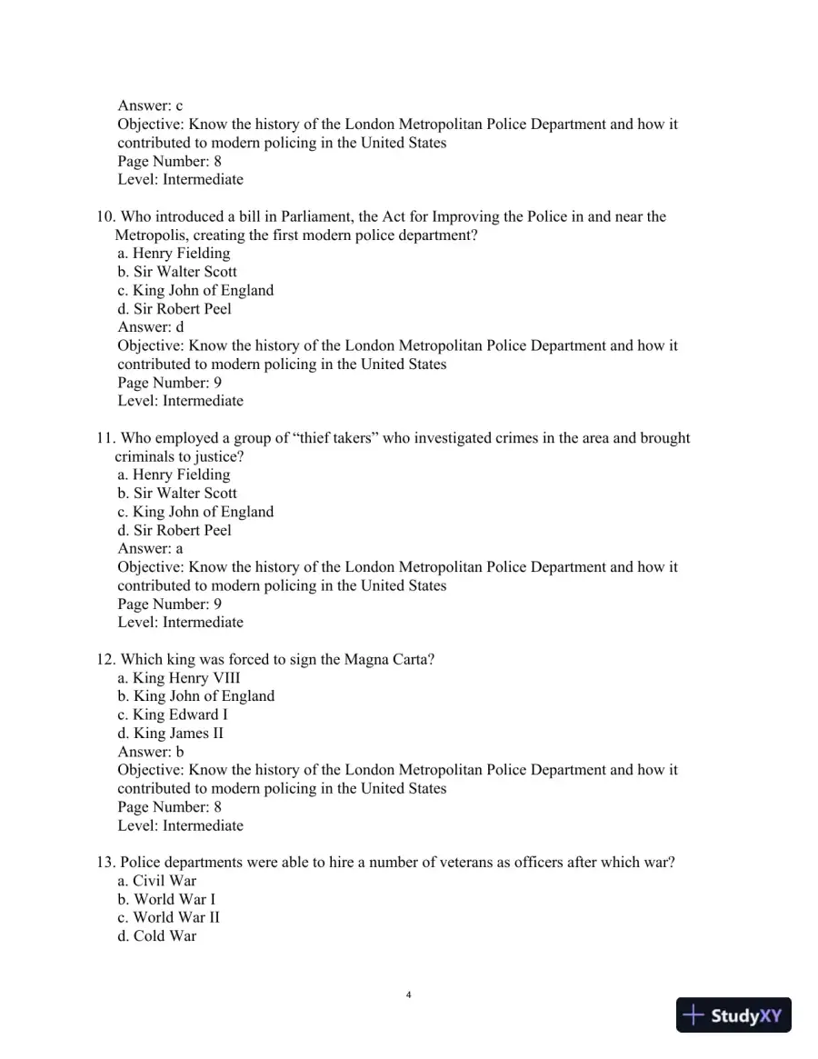 Managing and Leading Today's Police:Challenges, Best Practices, Case Studies, 4th Edition Test Bank, page 8