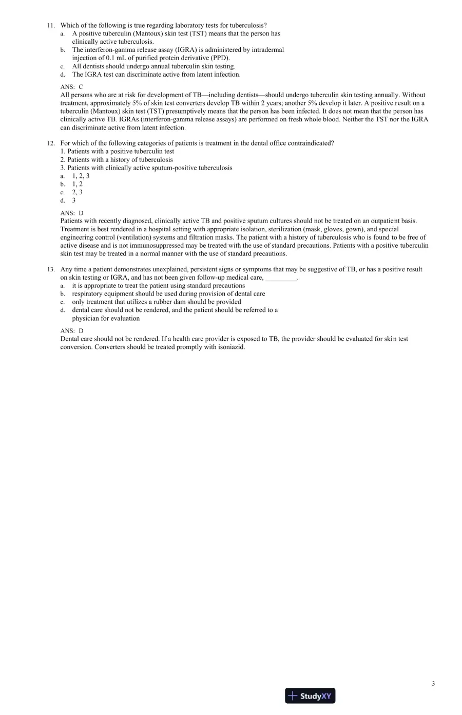 Test Bank For Little and Falace's Dental Management of the Medically Compromised Patient, 9th Edition, page 16