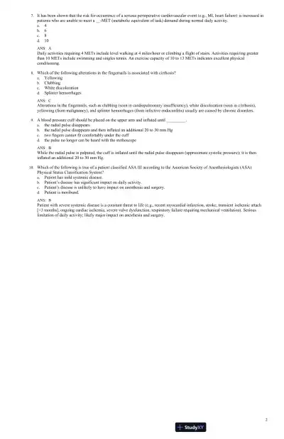 Test Bank For Little and Falace's Dental Management of the Medically Compromised Patient, 9th Edition - Page 3 preview image