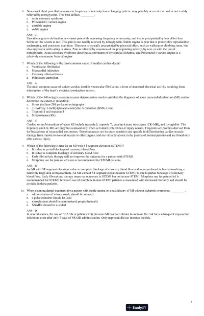 Test Bank For Little and Falace's Dental Management of the Medically Compromised Patient, 9th Edition - Page 9 preview image