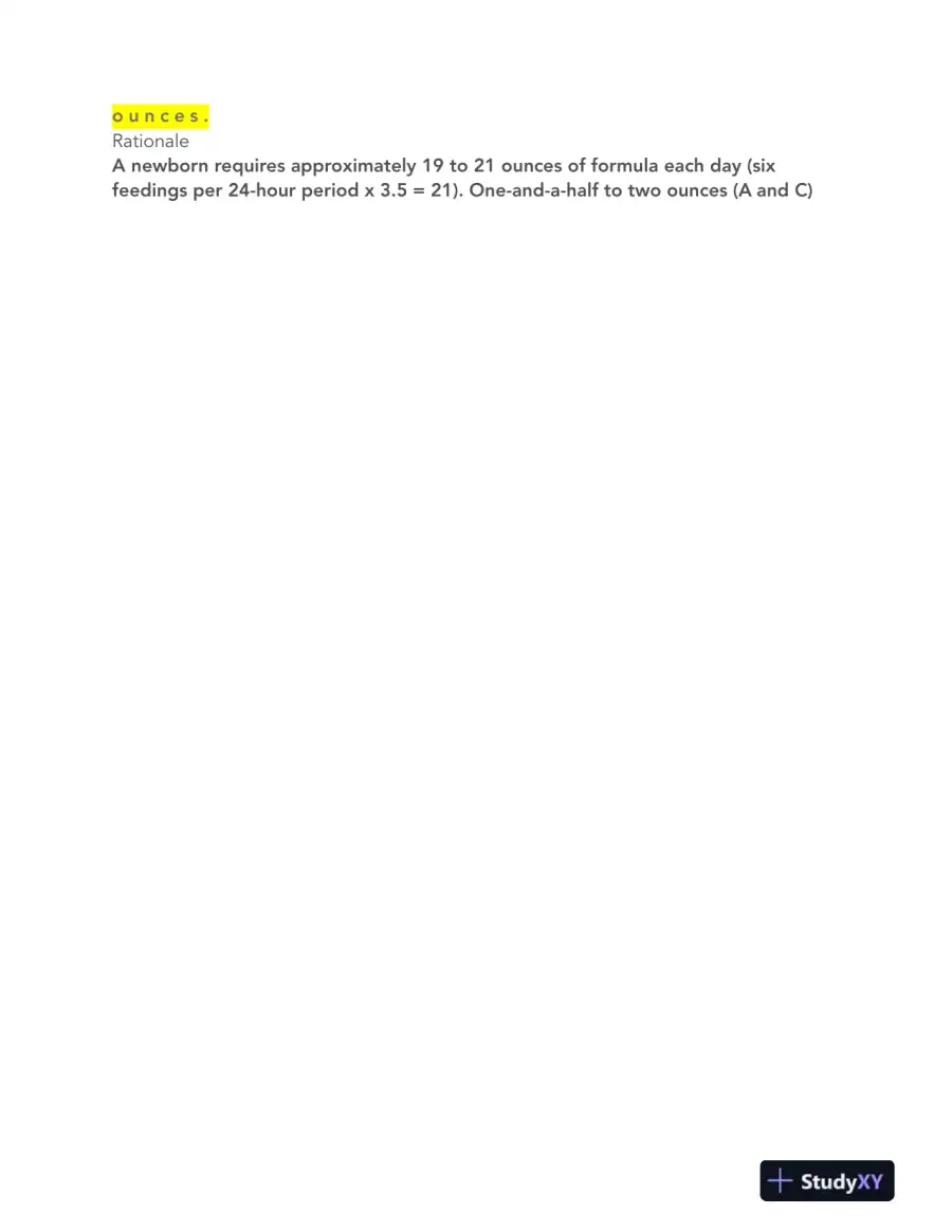 2023-2024 HESI Maternity OB Practice Exam With Answers (108 Solved Questions), page 7