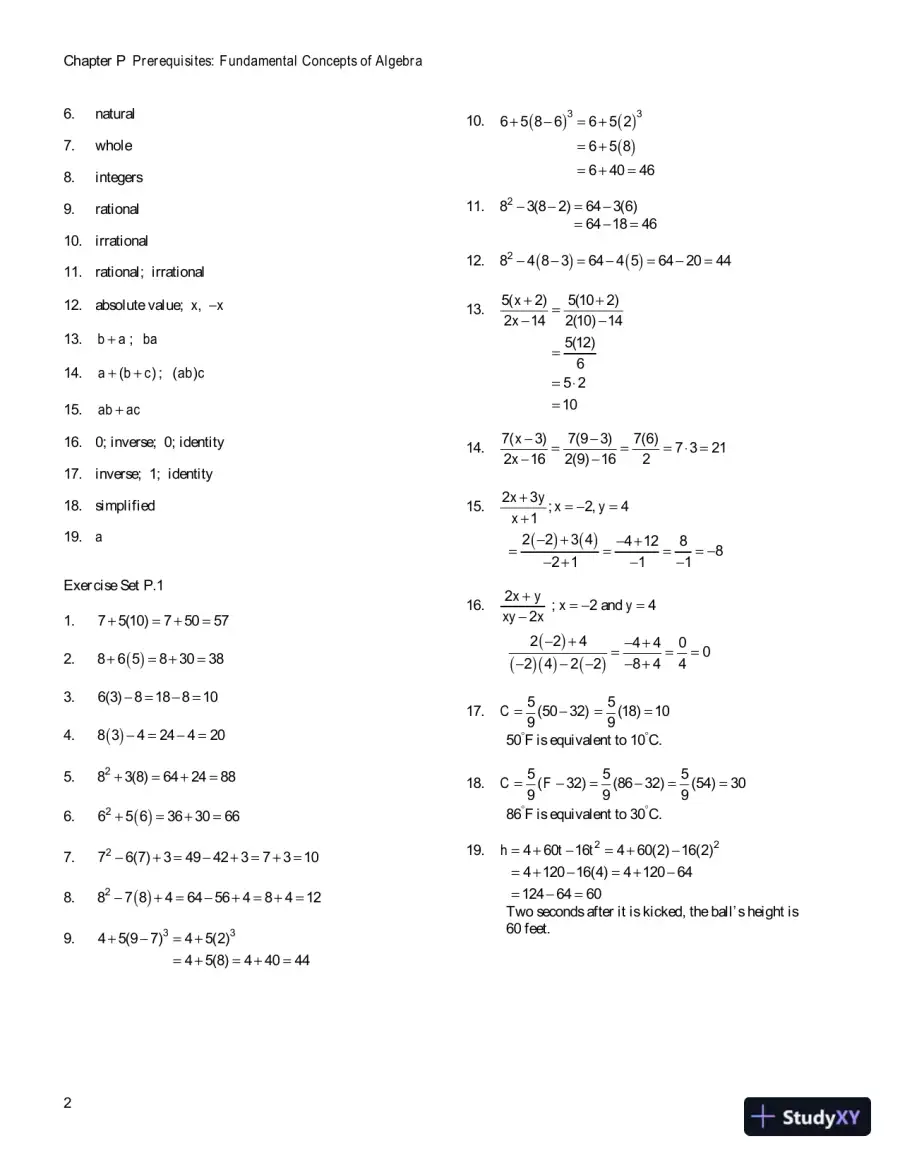 Solution Manual for College Algebra, 7th Edition, page 6