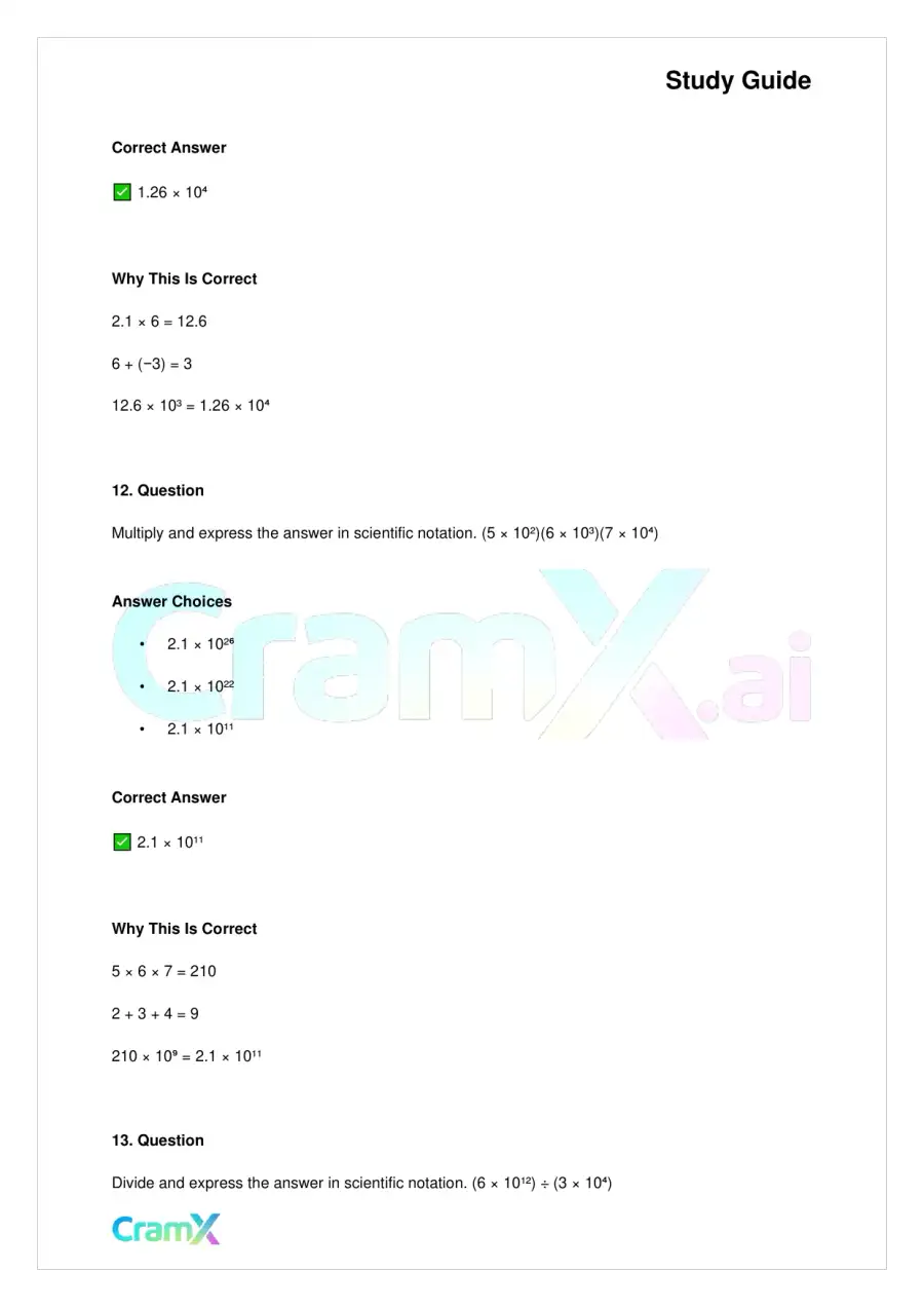 Basic Math and Pre-Algebra - Powers of Ten and Scientific Notation, page 7