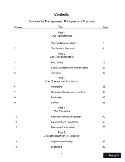 Foodservice Management: Principles And Practices, 12th Edition Test Bank - Page 1 preview image