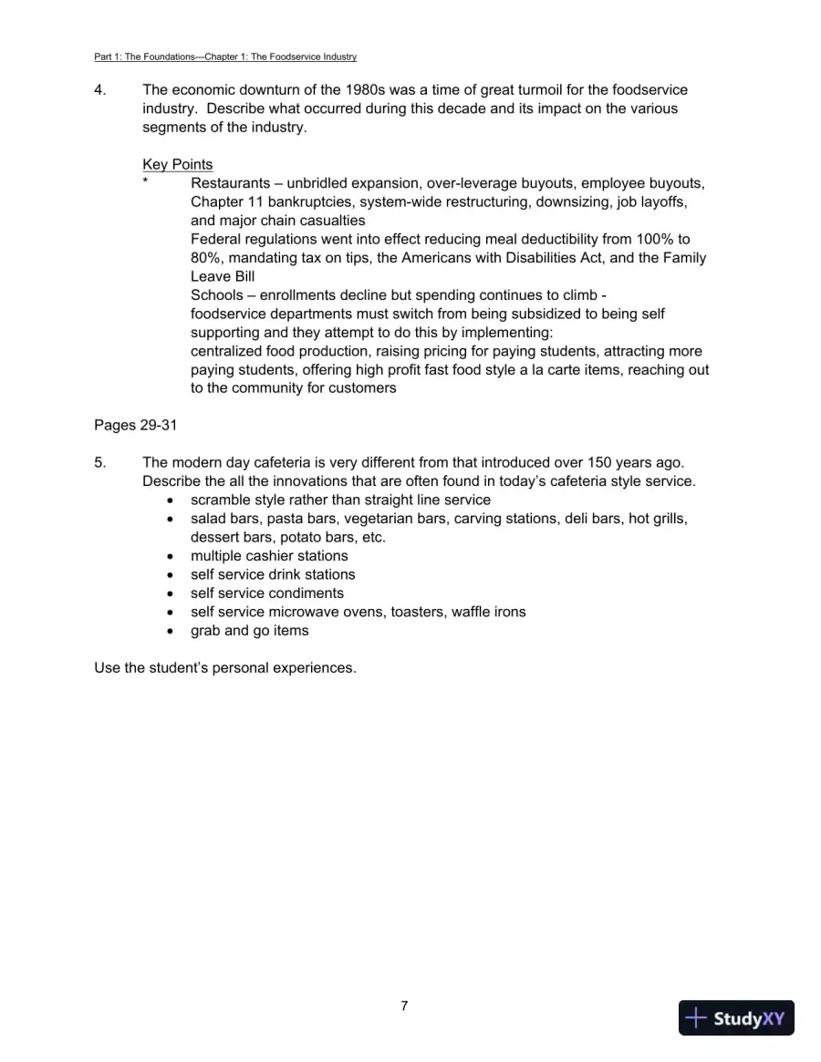 Foodservice Management: Principles And Practices, 12th Edition Test Bank, page 10