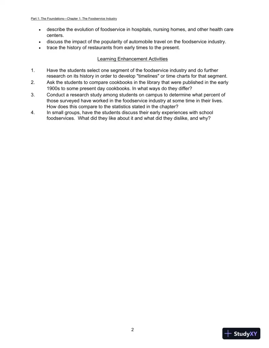 Foodservice Management: Principles And Practices, 12th Edition Test Bank, page 5