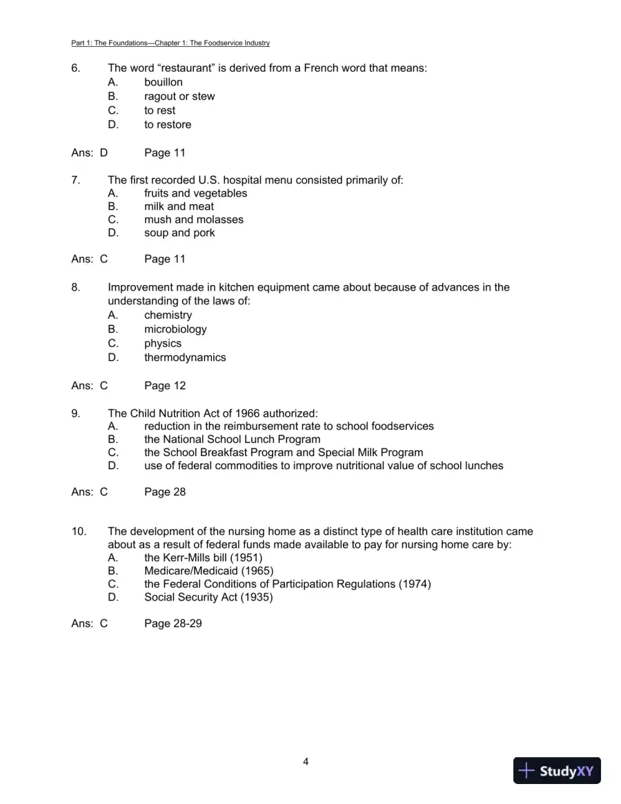 Foodservice Management: Principles And Practices, 12th Edition Test Bank, page 7