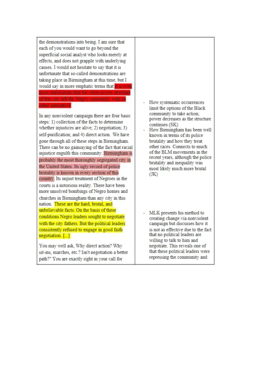 Understanding MLK's 'Letter From a Birmingham Jail, page 4