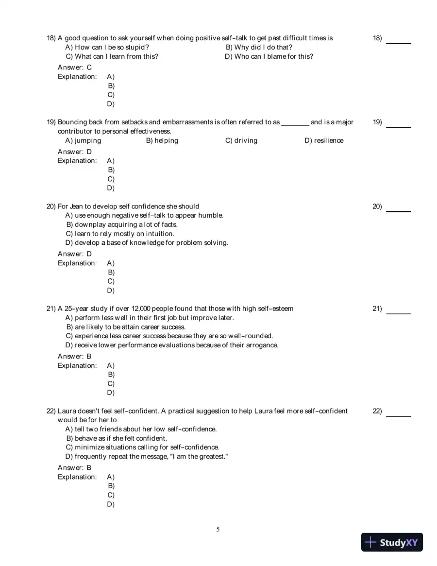 Human Relations For Career And Personal Success: Concepts, Applications, And Skills , 9th Edition Test Bank, page 16