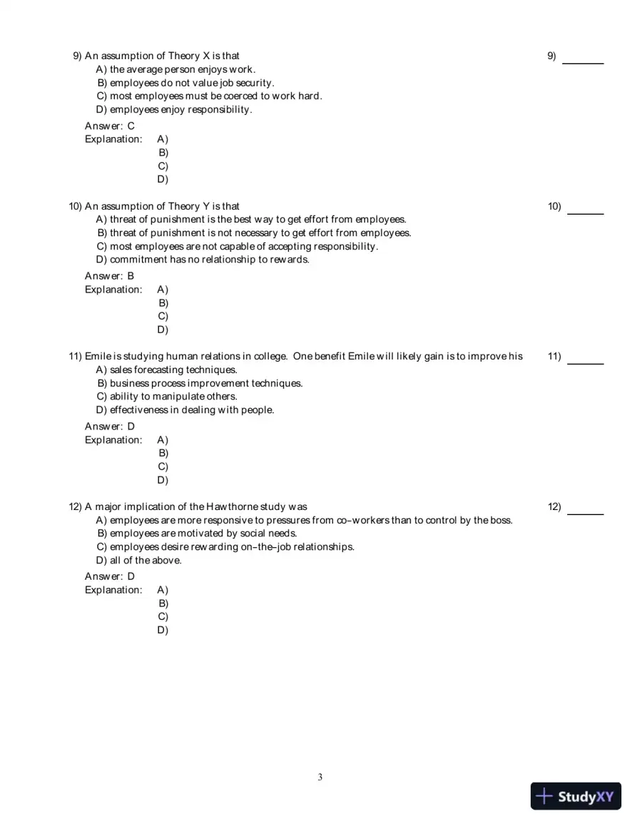 Human Relations For Career And Personal Success: Concepts, Applications, And Skills , 9th Edition Test Bank, page 4
