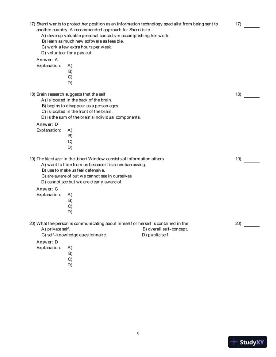 Human Relations For Career And Personal Success: Concepts, Applications, And Skills , 9th Edition Test Bank, page 6