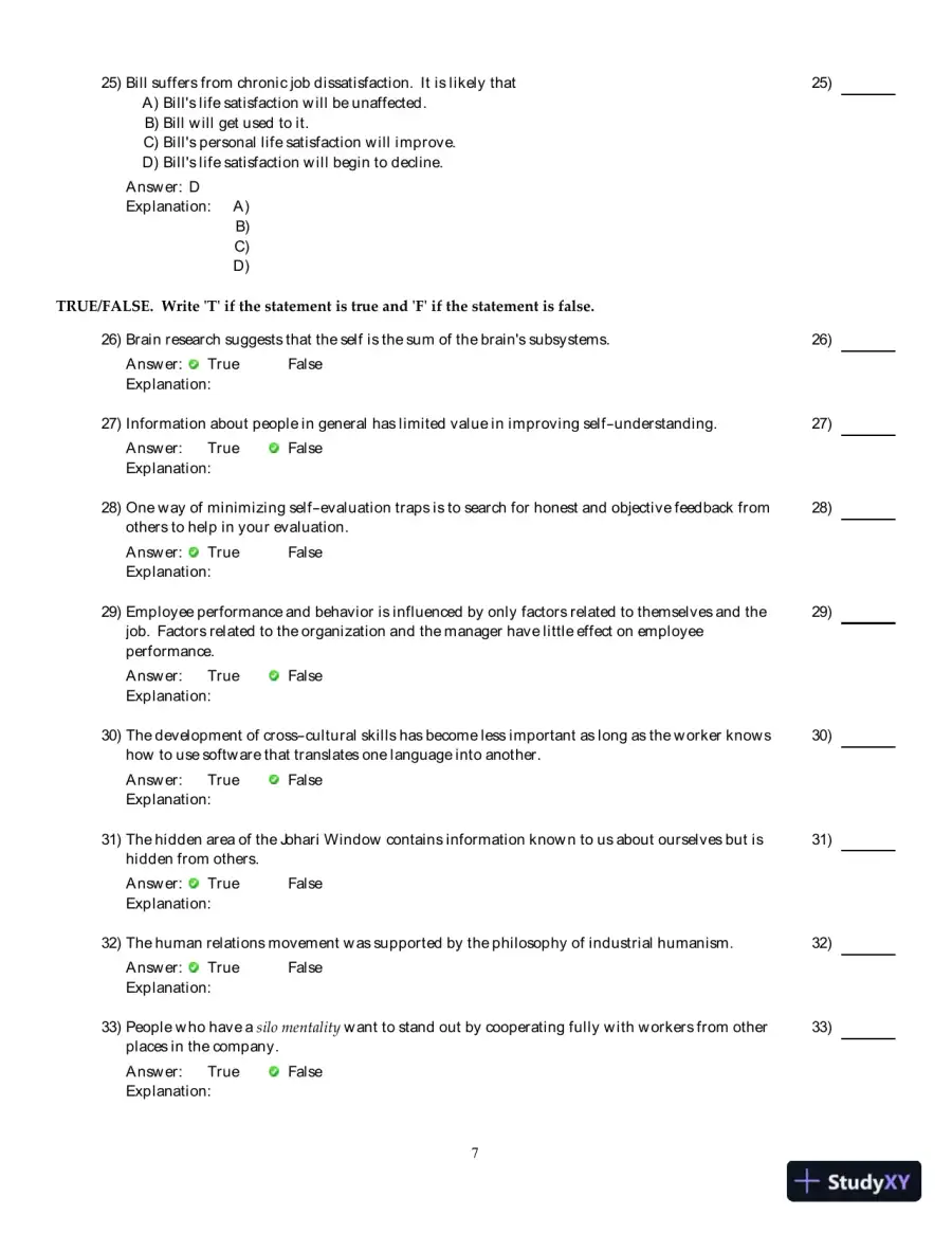 Human Relations For Career And Personal Success: Concepts, Applications, And Skills , 9th Edition Test Bank, page 8