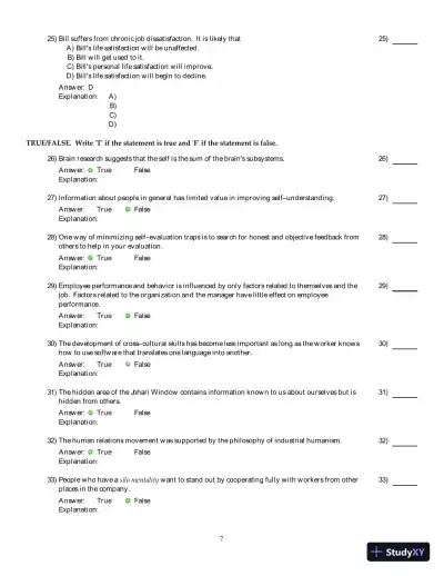 Human Relations For Career And Personal Success: Concepts, Applications, And Skills , 9th Edition Test Bank - Page 8 preview image