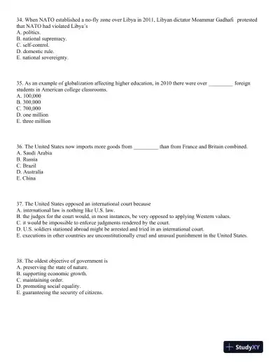 The Challenge of Democracy 12th Edition Test Bank - Page 12 preview image