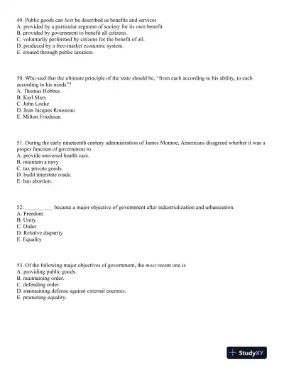 The Challenge of Democracy 12th Edition Test Bank - Page 15 preview image