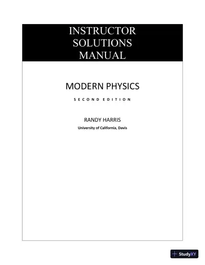Solution Manual for Modern Physics, 2nd Edition - Page 1 preview image