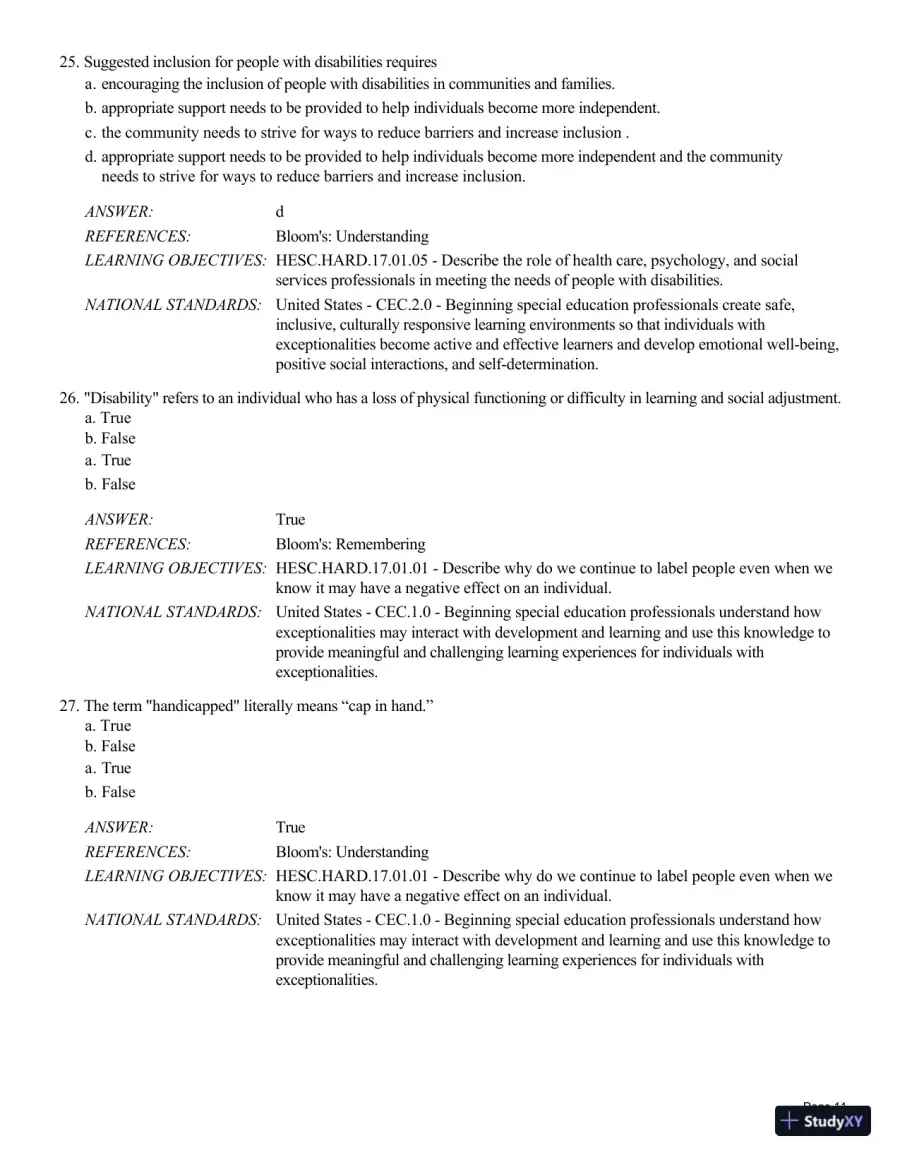 Human Exceptionality: School, Community, And Family, 12th Edition Test Bank, page 12