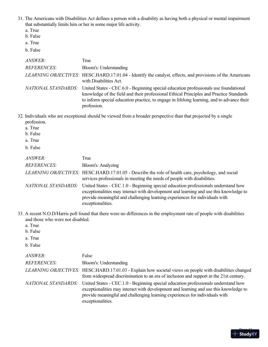 Human Exceptionality: School, Community, And Family, 12th Edition Test Bank, page 14