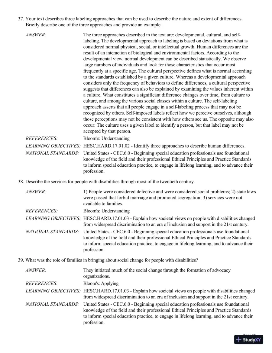 Human Exceptionality: School, Community, And Family, 12th Edition Test Bank, page 16