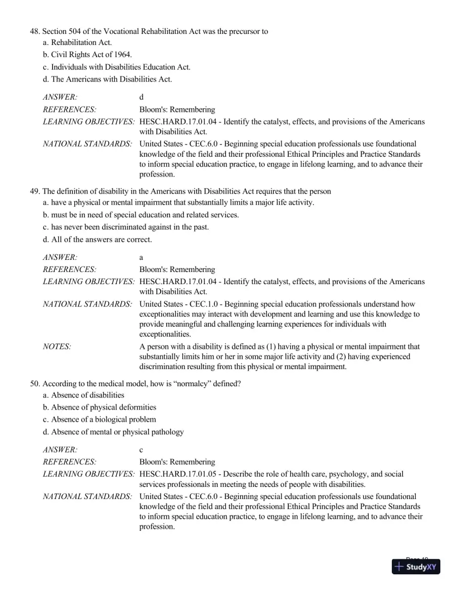 Human Exceptionality: School, Community, And Family, 12th Edition Test Bank, page 20