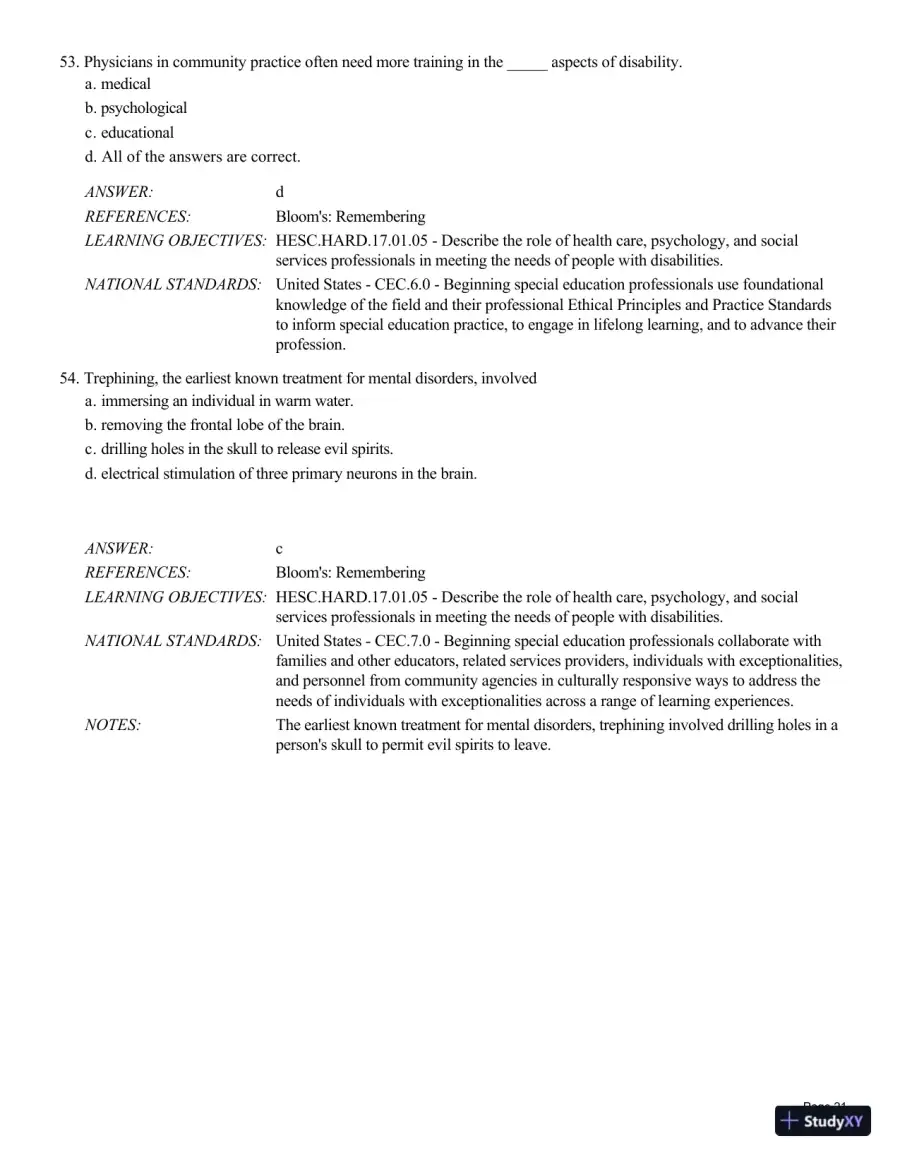 Human Exceptionality: School, Community, And Family, 12th Edition Test Bank, page 22