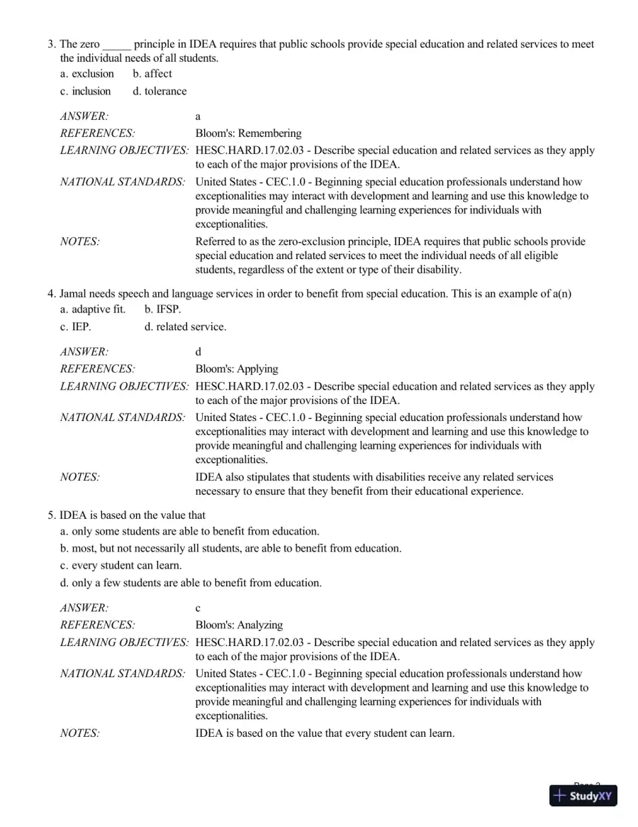 Human Exceptionality: School, Community, And Family, 12th Edition Test Bank, page 25