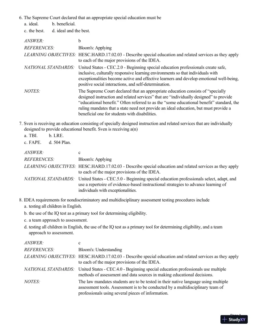 Human Exceptionality: School, Community, And Family, 12th Edition Test Bank, page 26