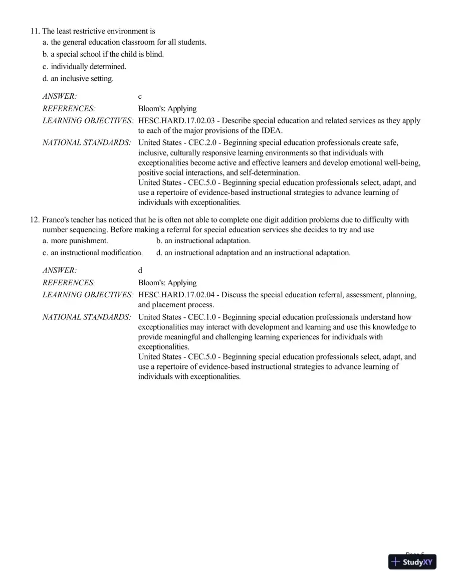 Human Exceptionality: School, Community, And Family, 12th Edition Test Bank, page 28