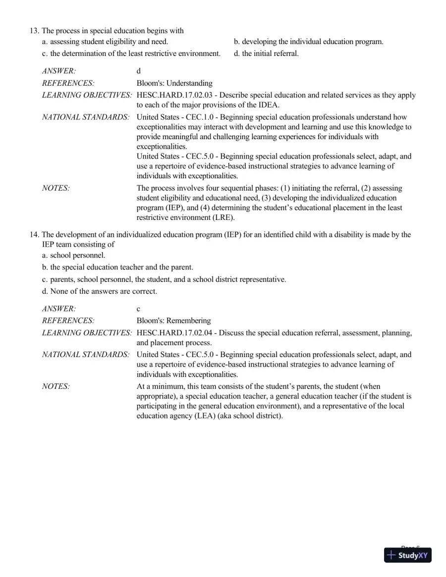 Human Exceptionality: School, Community, And Family, 12th Edition Test Bank, page 29