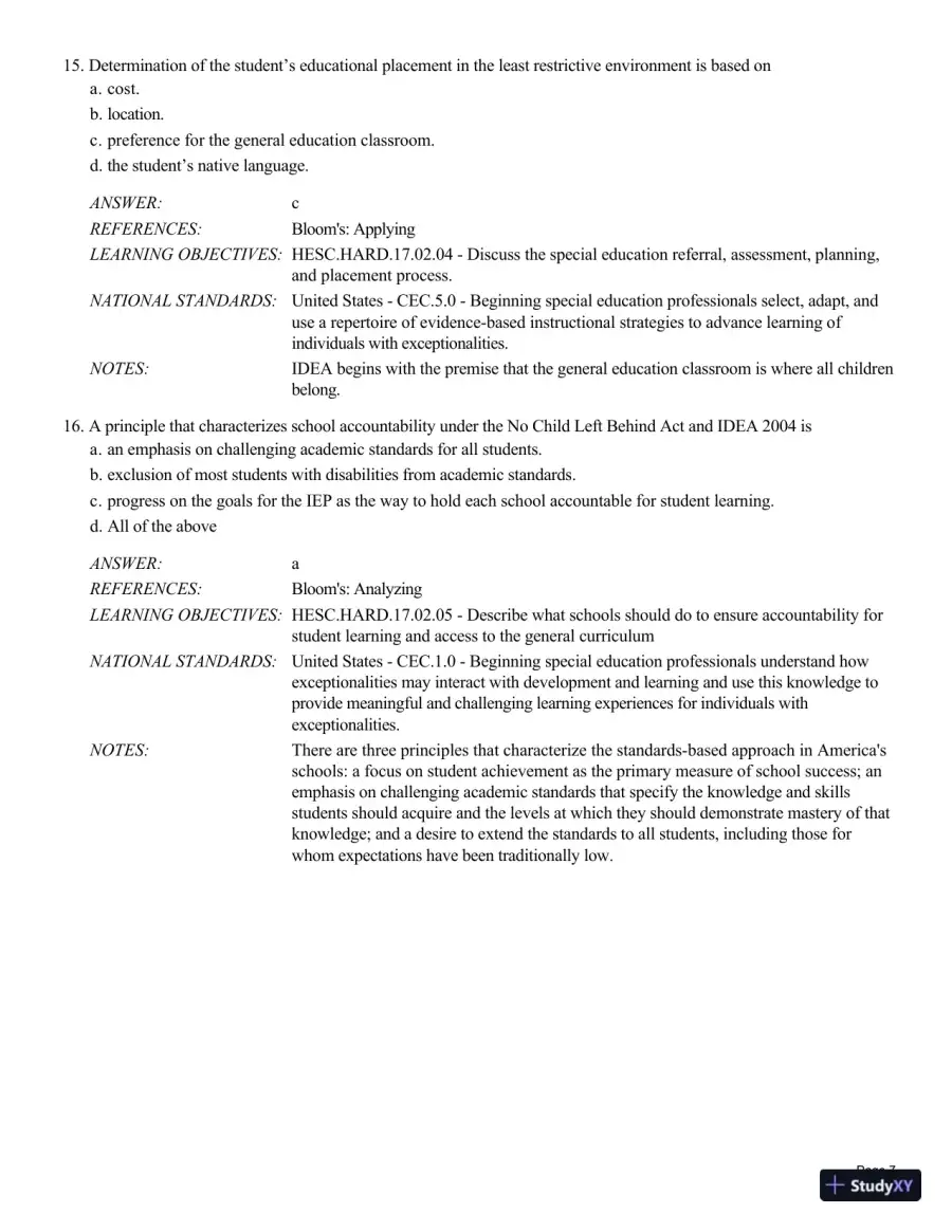 Human Exceptionality: School, Community, And Family, 12th Edition Test Bank, page 30