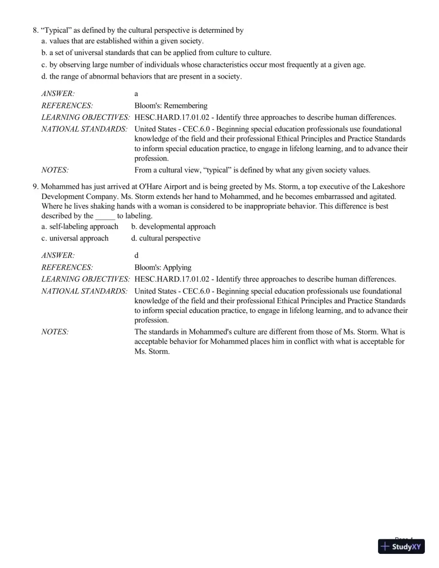 Human Exceptionality: School, Community, And Family, 12th Edition Test Bank, page 5