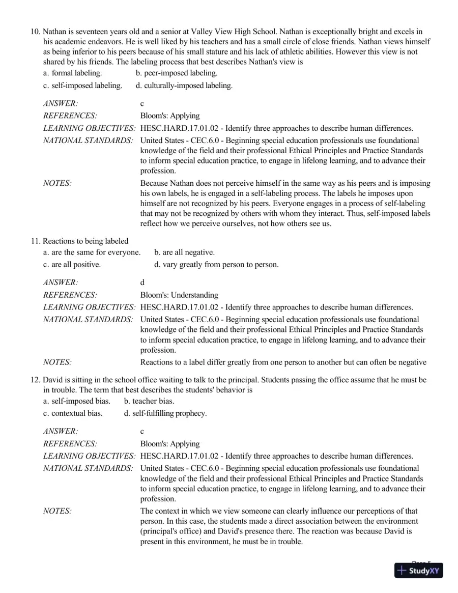 Human Exceptionality: School, Community, And Family, 12th Edition Test Bank, page 6