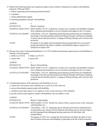 Human Exceptionality: School, Community, And Family, 12th Edition Test Bank - Page 7 preview image