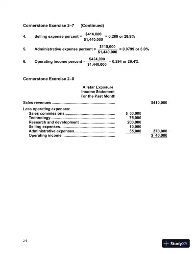 Cornerstones Of Managerial Accounting, Third Canadian Edition Solution Manual - Page 12 preview image